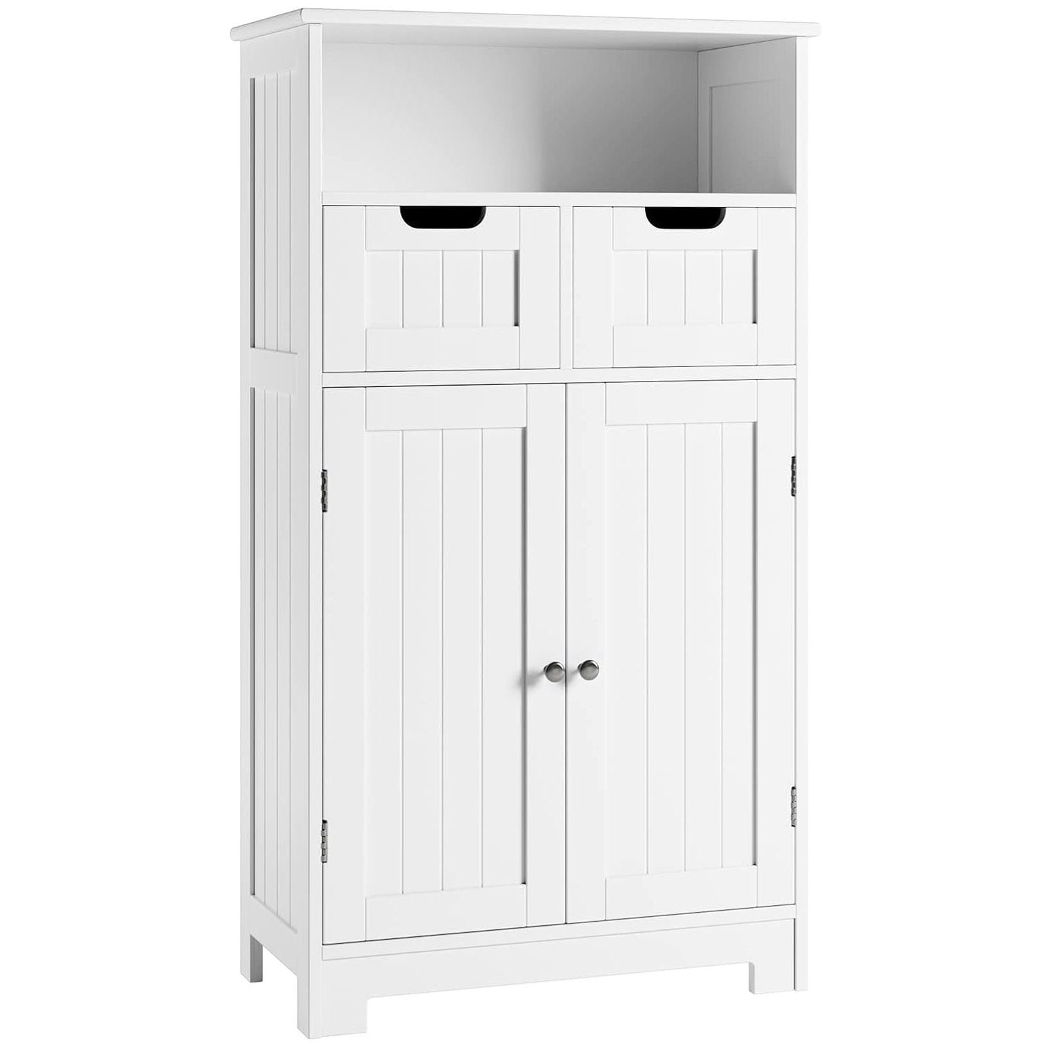 BULYAXIA Bathroom Cabinet, Floor Storage Cabinet with 2 Doors and 2 ...