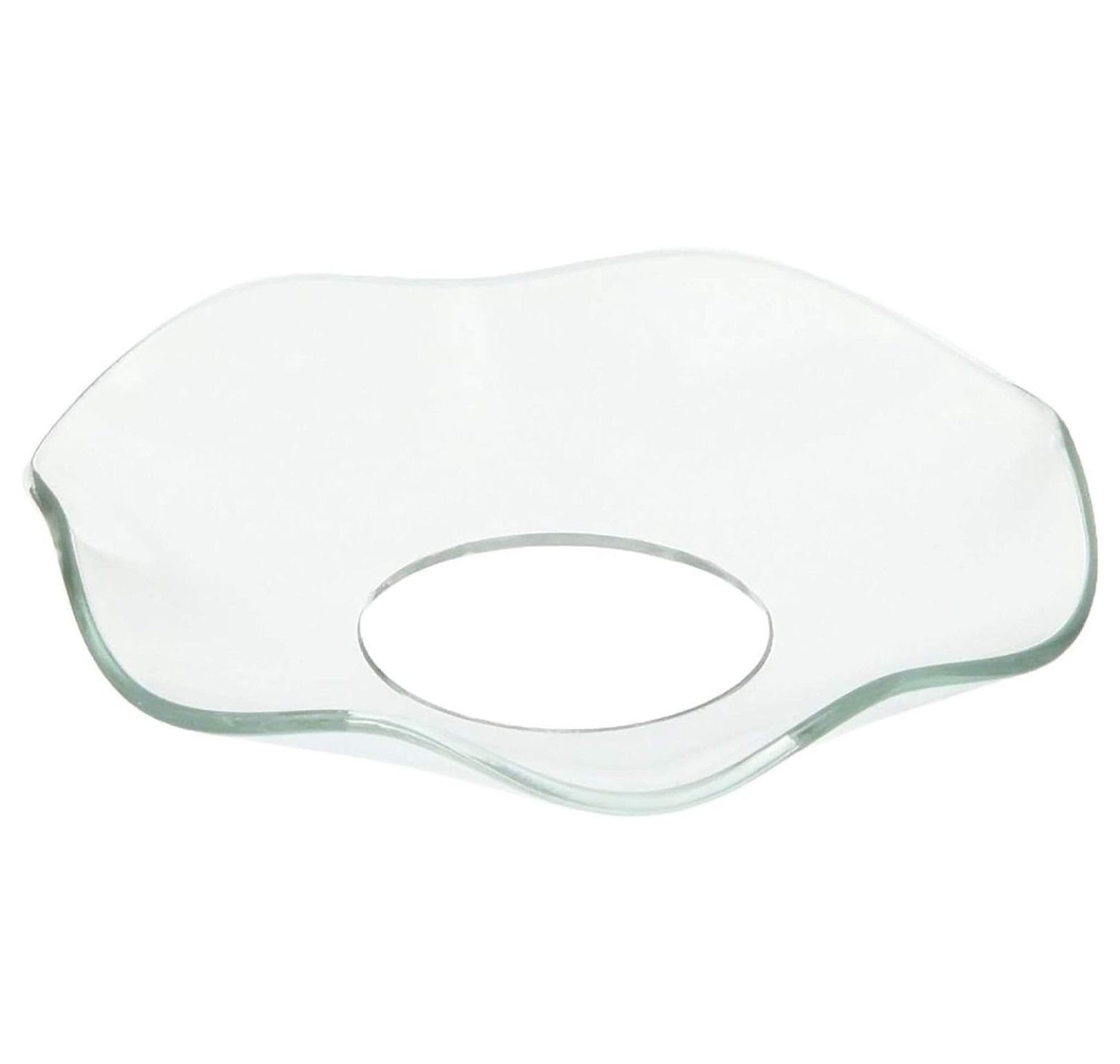 BULYAXIA Clear Glass Fluted Bobeche Candle Ring Candle Wax Catcher