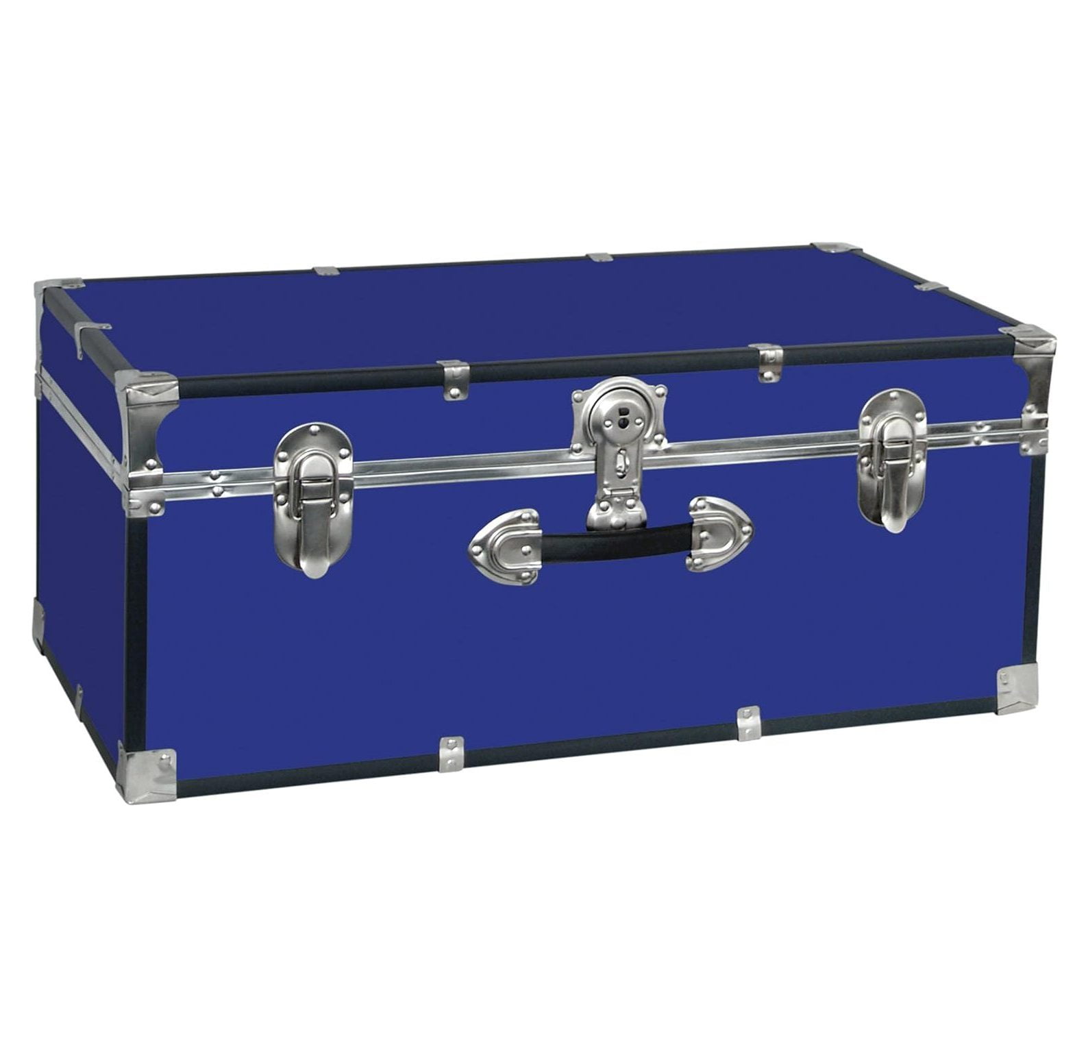 BULYAXIA College Dorm and Camp Storage Footlocker Trunk, Blue, 30Inch