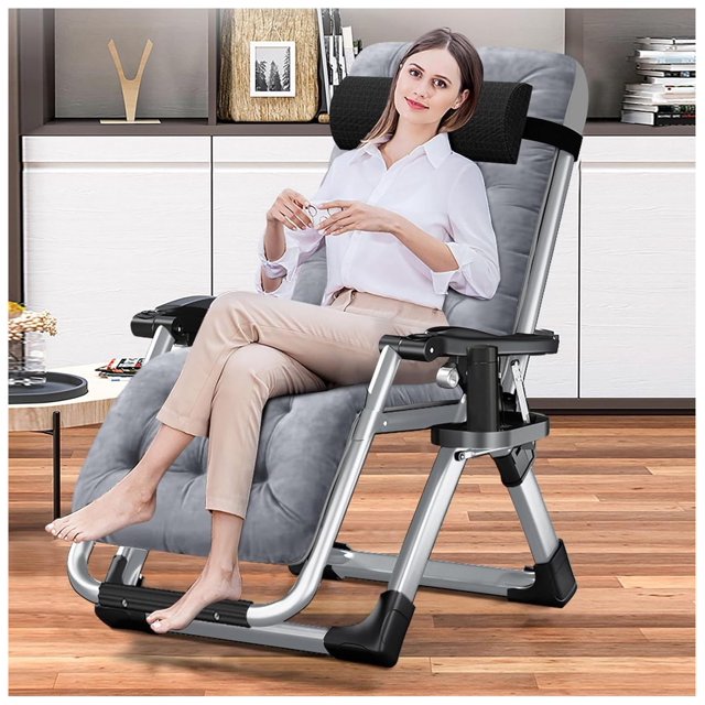 BULYAXIA Comfy Folding Chair, Folding Lounge Chair for Bedroom and