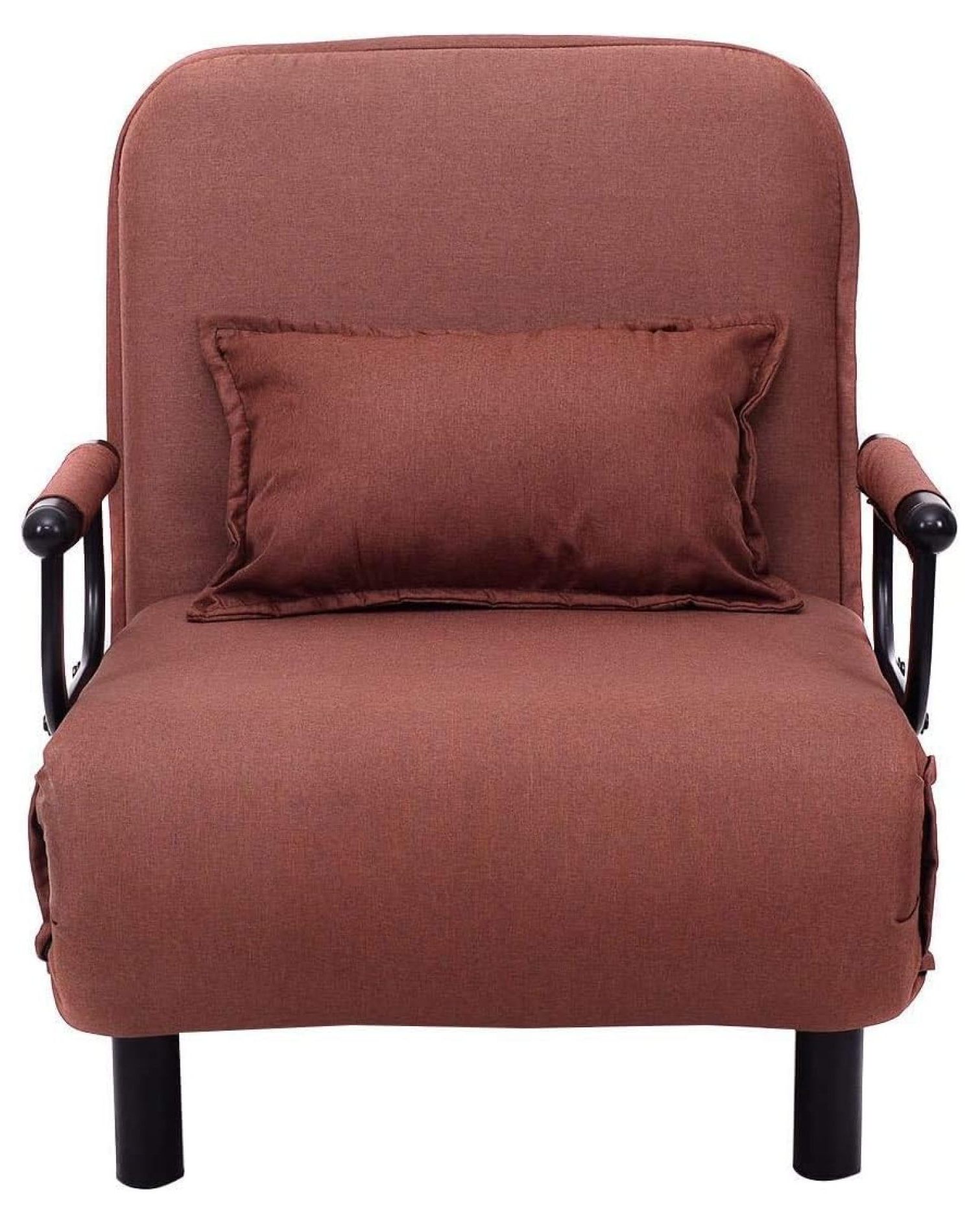 BULYAXIA Convertible Sleeper Sofa Chair Bed, Folding Arm Lounge Couch