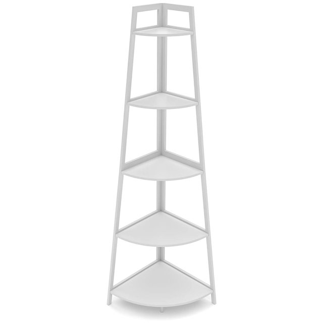 BULYAXIA Corner Shelf, 5 Tier Bookshelf, 70.8 Inch Tall Bookcase, Open