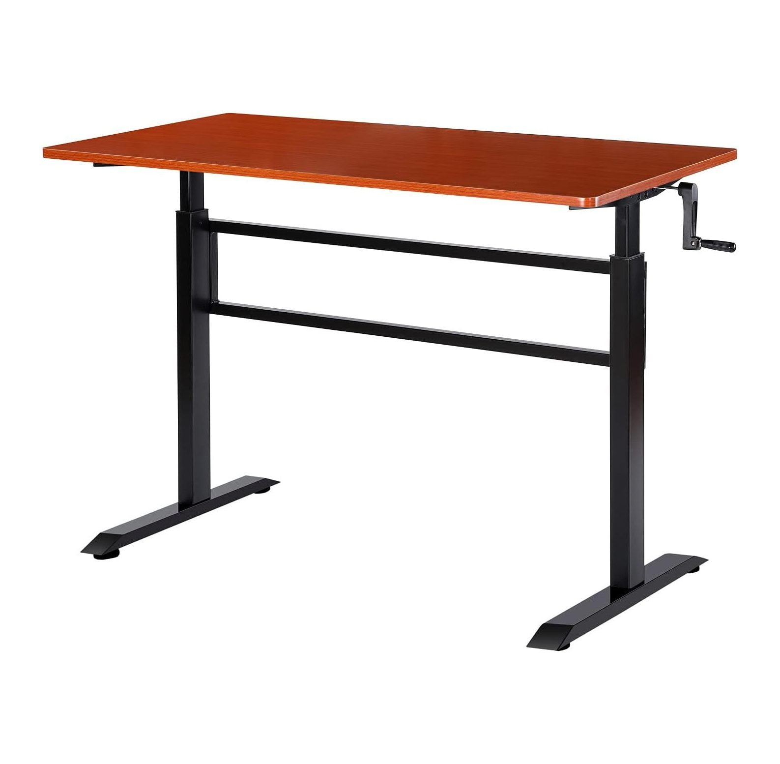 BULYAXIA Crank Adjustable Height Standing Desk, Adjustable Sit to