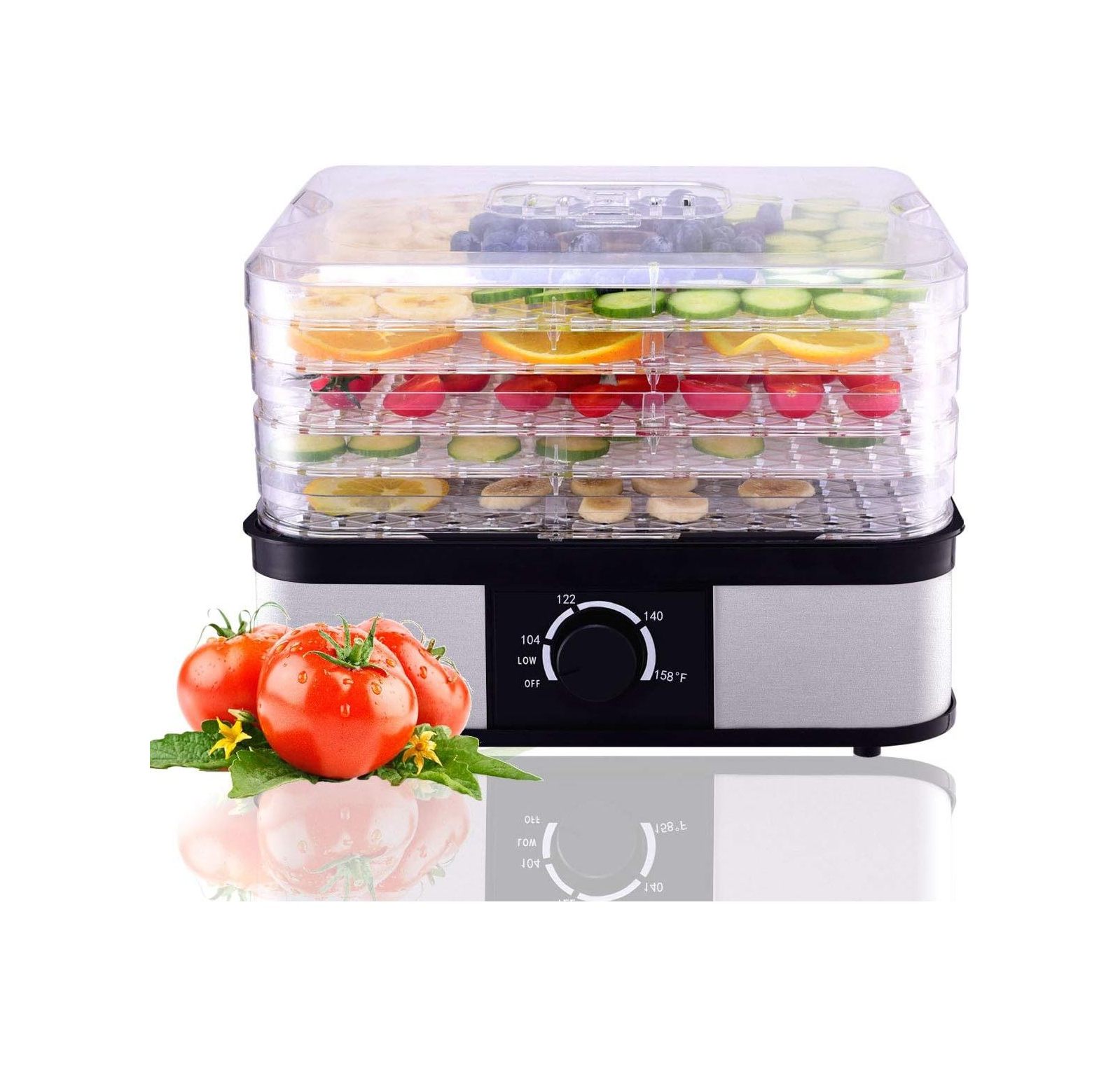 BULYAXIA Food Dehydrator Best Electric 5Tier Home Food Meat Jerky