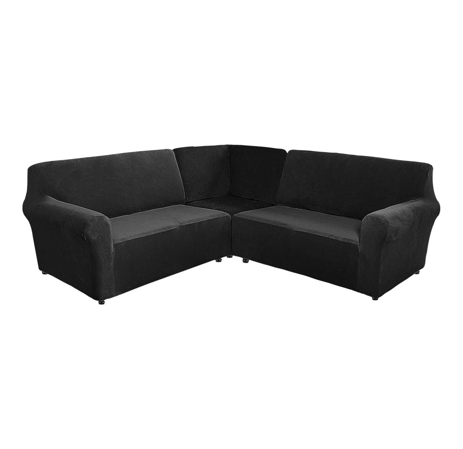 BULYAXIA L Shape Corner Sofa Cover Sectional Couch Slipcover Velvet