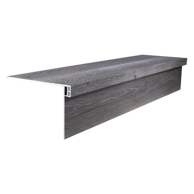 BULYAXIA Luxury Vinyl Stair Tread and Riser Combo Glue Down WoodLook