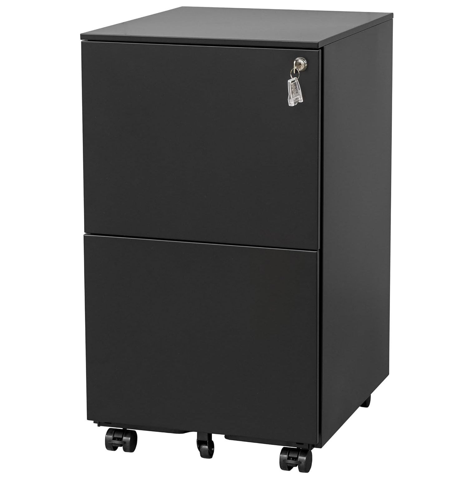 BULYAXIA Metal Mobile File for Home Office 2 Drawer Filing