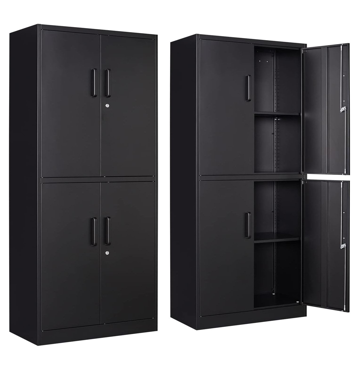 BULYAXIA Metal Storage Locking Steel Storage with 4