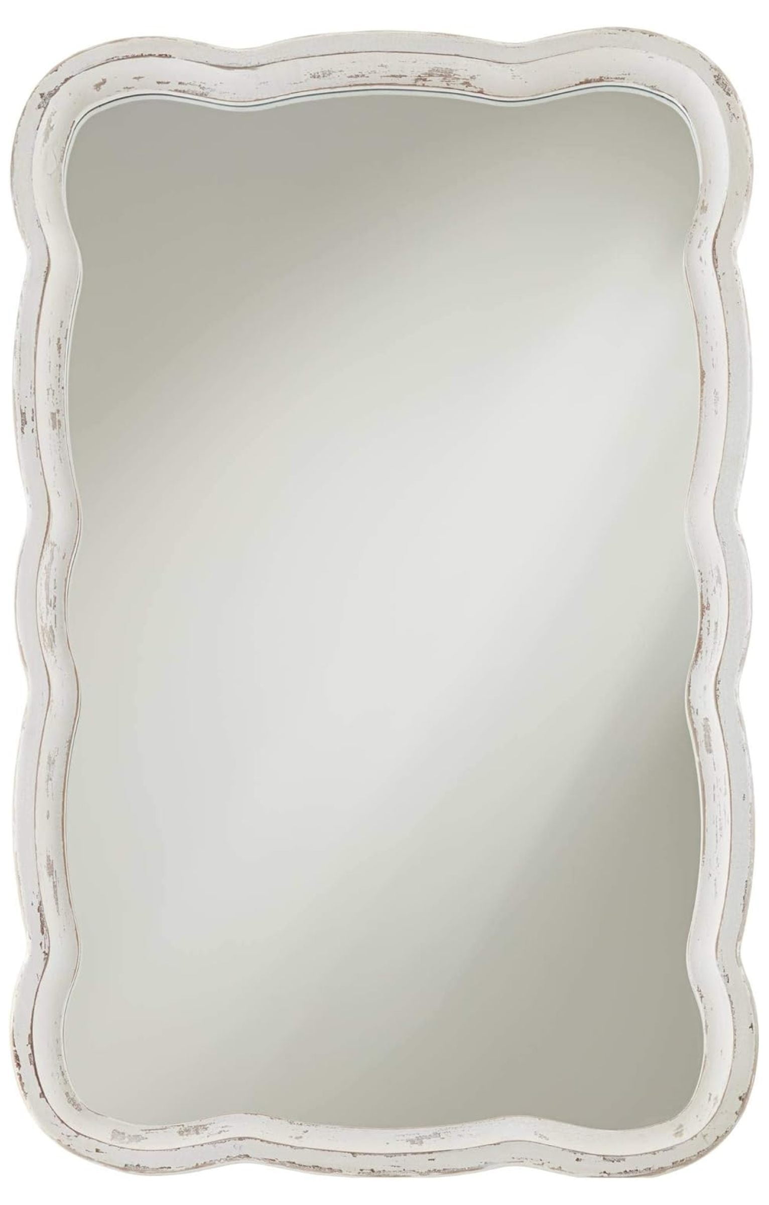 BULYAXIA Nellie Scallop Edge Rectangular Vanity Decorative Wall Mirror
