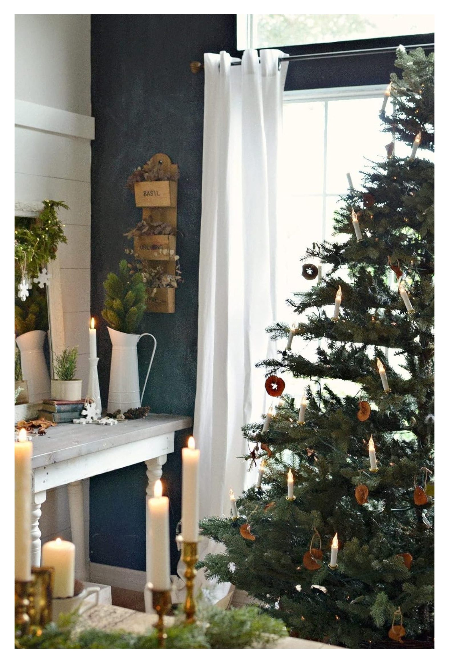 BULYAXIA Old Fashioned Christmas Tree Candle String Lights with Clips