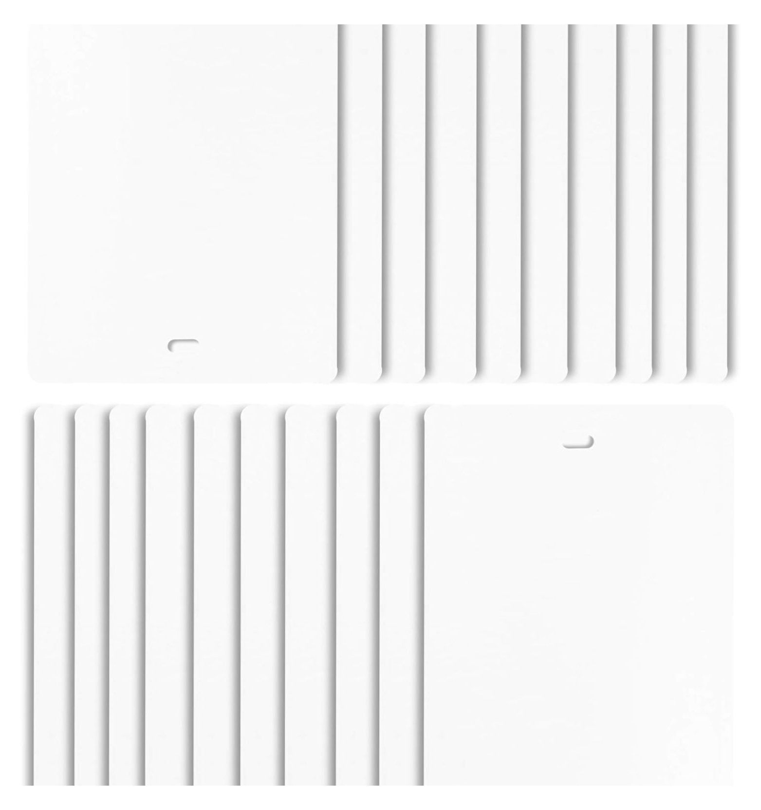 BULYAXIA PVC Vertical Blind Replacement Slats Curved Smooth White 70.5