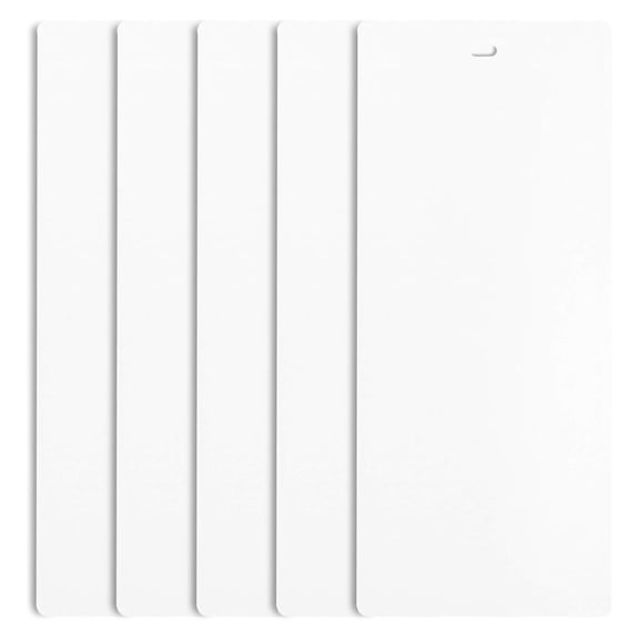BULYAXIA PVC Vertical Blind Replacement Slats Curved Smooth White 94.5 x 3.5 (5-Pack)
