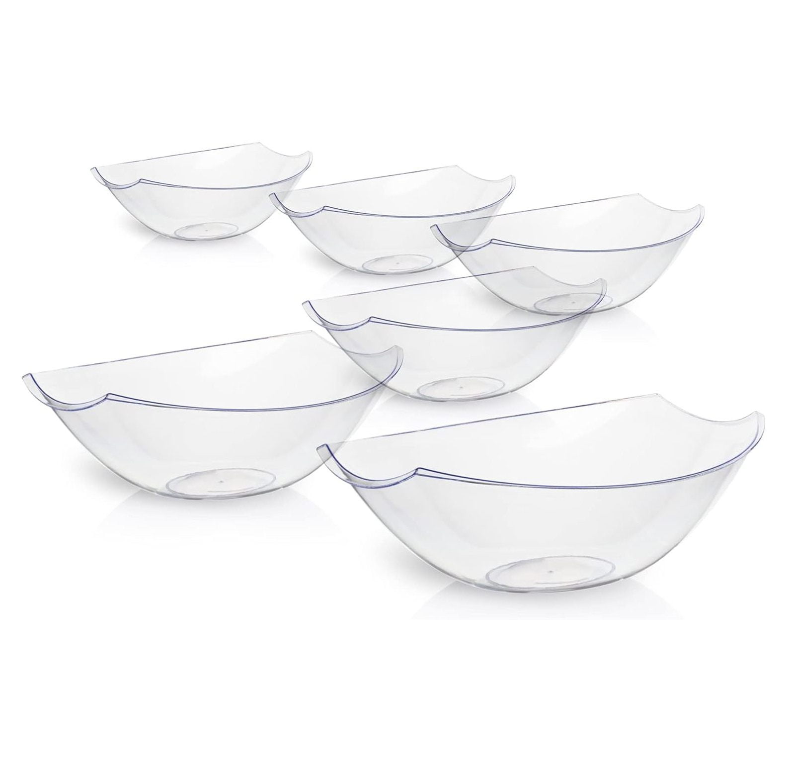BULYAXIA Pack Of 8 Disposable Plastic Serving Bowls Plastic For Parties