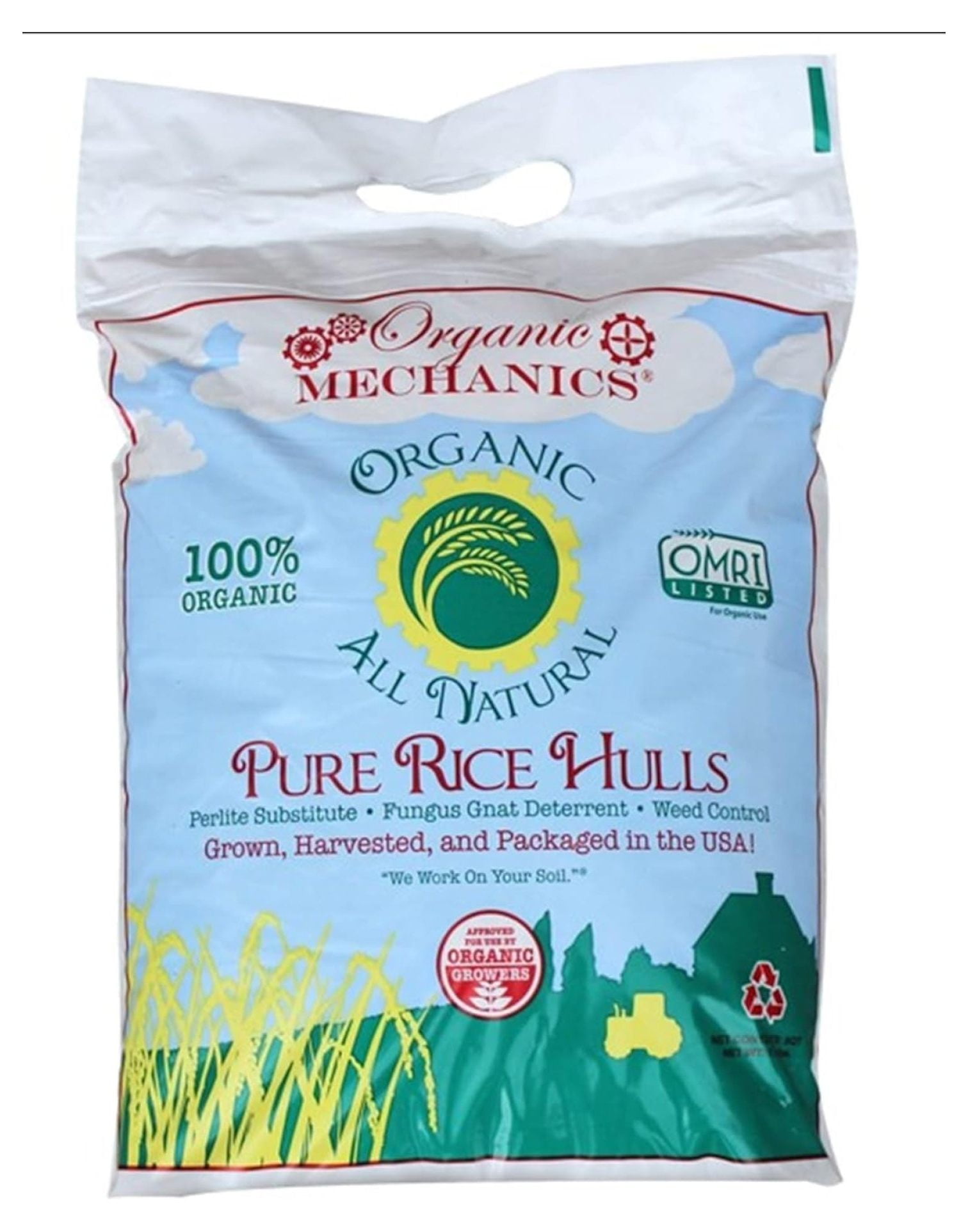 BULYAXIA Pure Rice Hulls Perlite Substitute Soil Amendment for