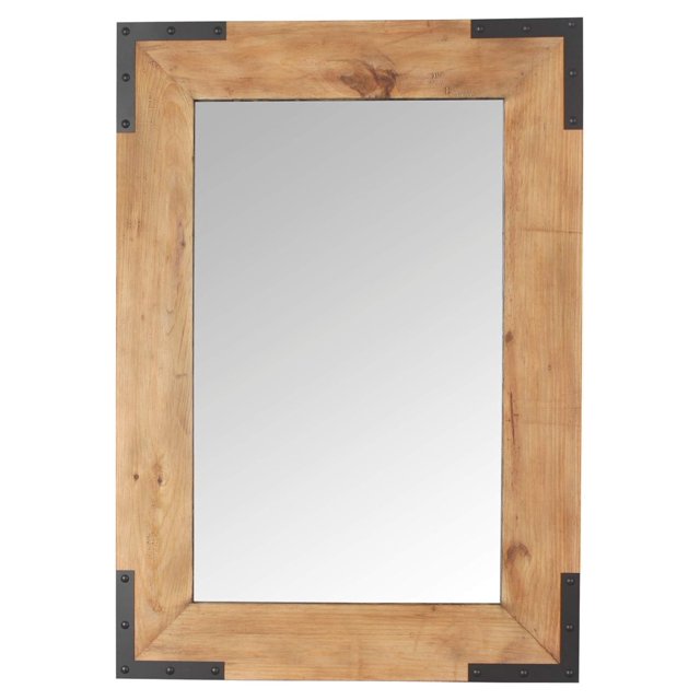 BULYAXIA Rustic Industrial Style Mirror Rectangular Reclaimed Wood