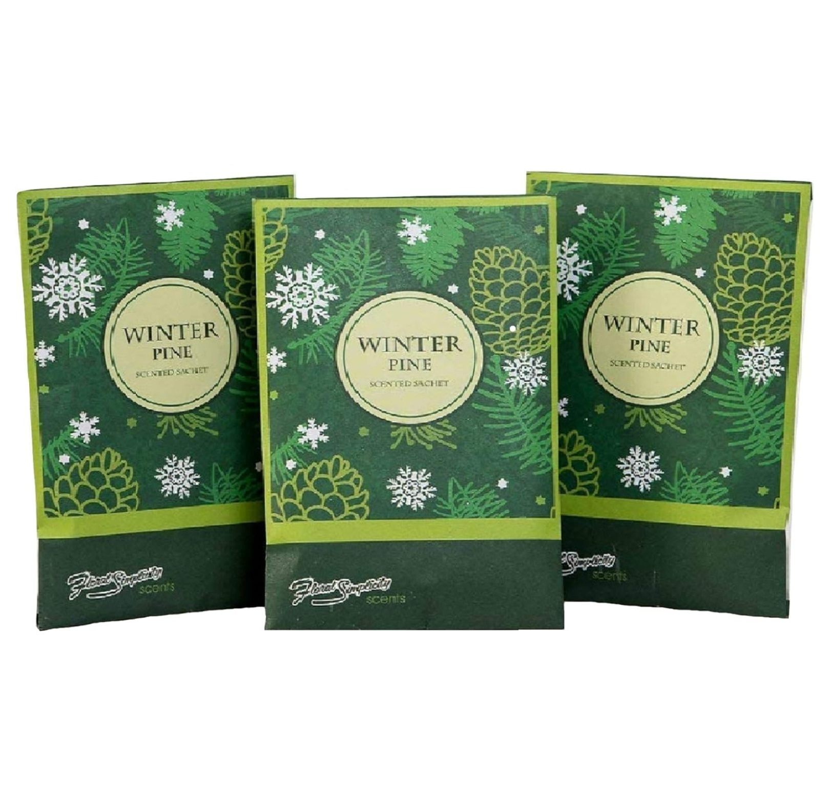 BULYAXIA Sachets Winter Pine (Fall and Winter) 3 Pack Long Lasting