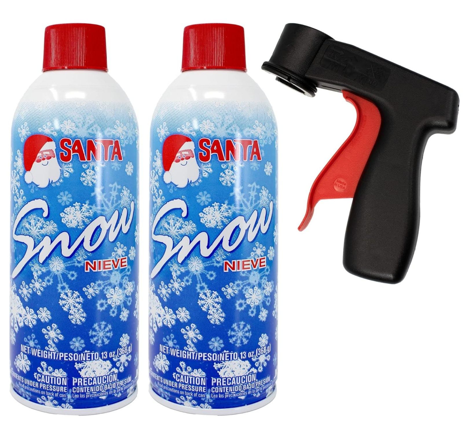 BULYAXIA Santa Snow Nieve(13oz) Artificial Powder Snow Spray Christmas