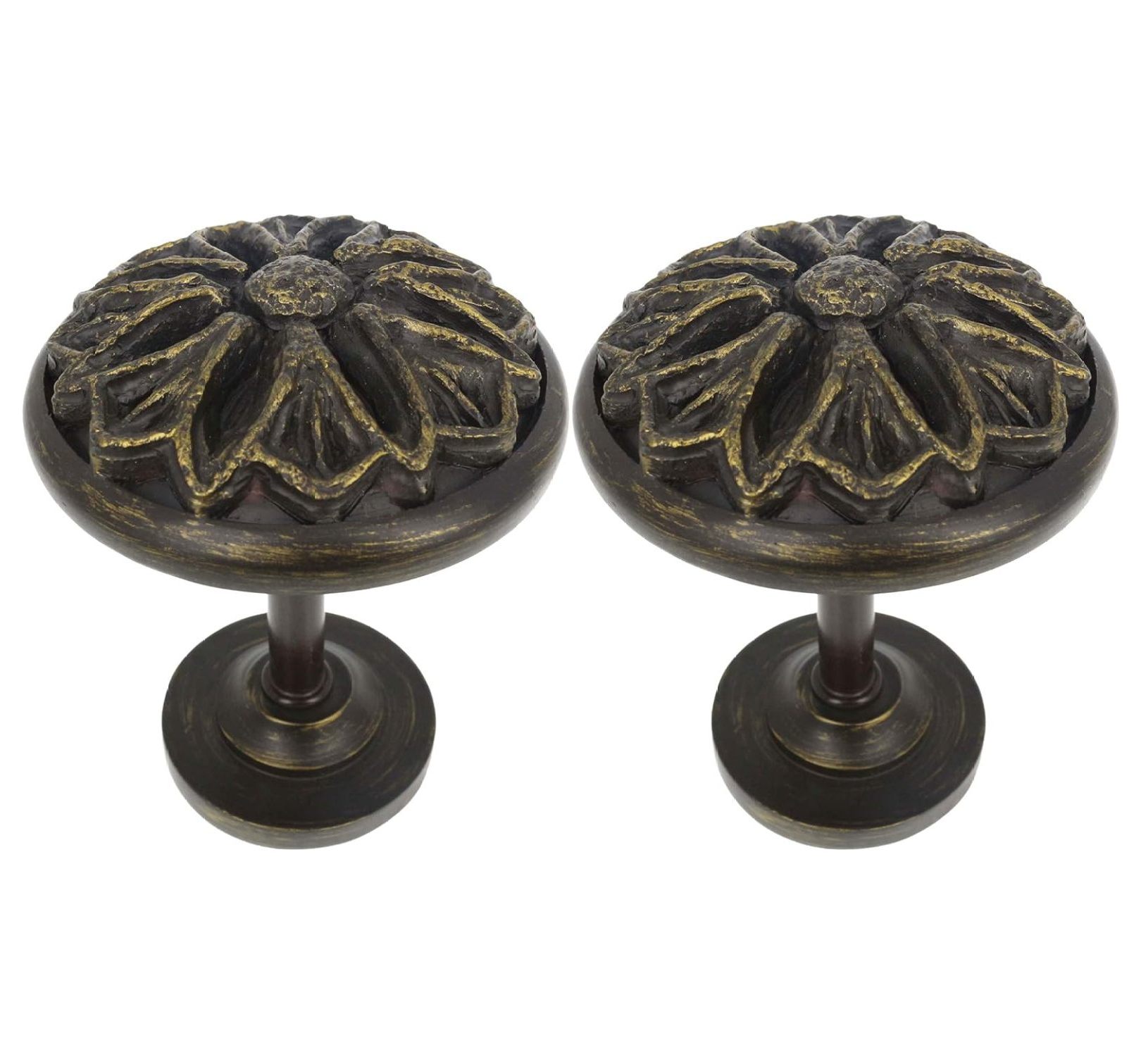 BULYAXIA Set of 2 Petal Window Drapery Medallion Holdbacks, Curtain