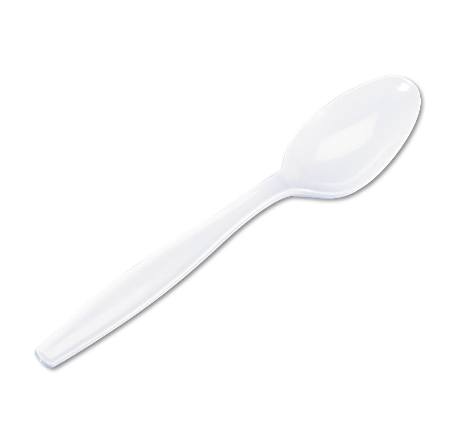 BULYAXIA Th217 Heavywt Plastic Teaspoons, Bulk, 6Inch L, 1000/Ct, White