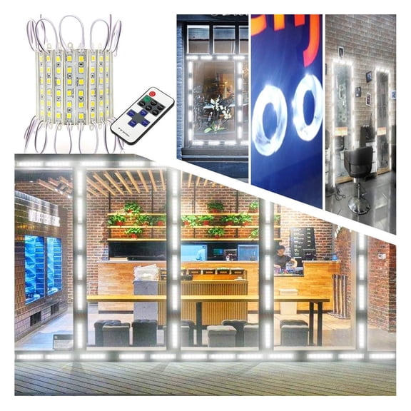 BULYAXIA Upgraded Storefront Lights 40 FT 80 Pieces Store Window LED Lights 4 Sets 5054 SMD LED Light Module Storefront Window Strip Light for Business Store Light Advertising Signs