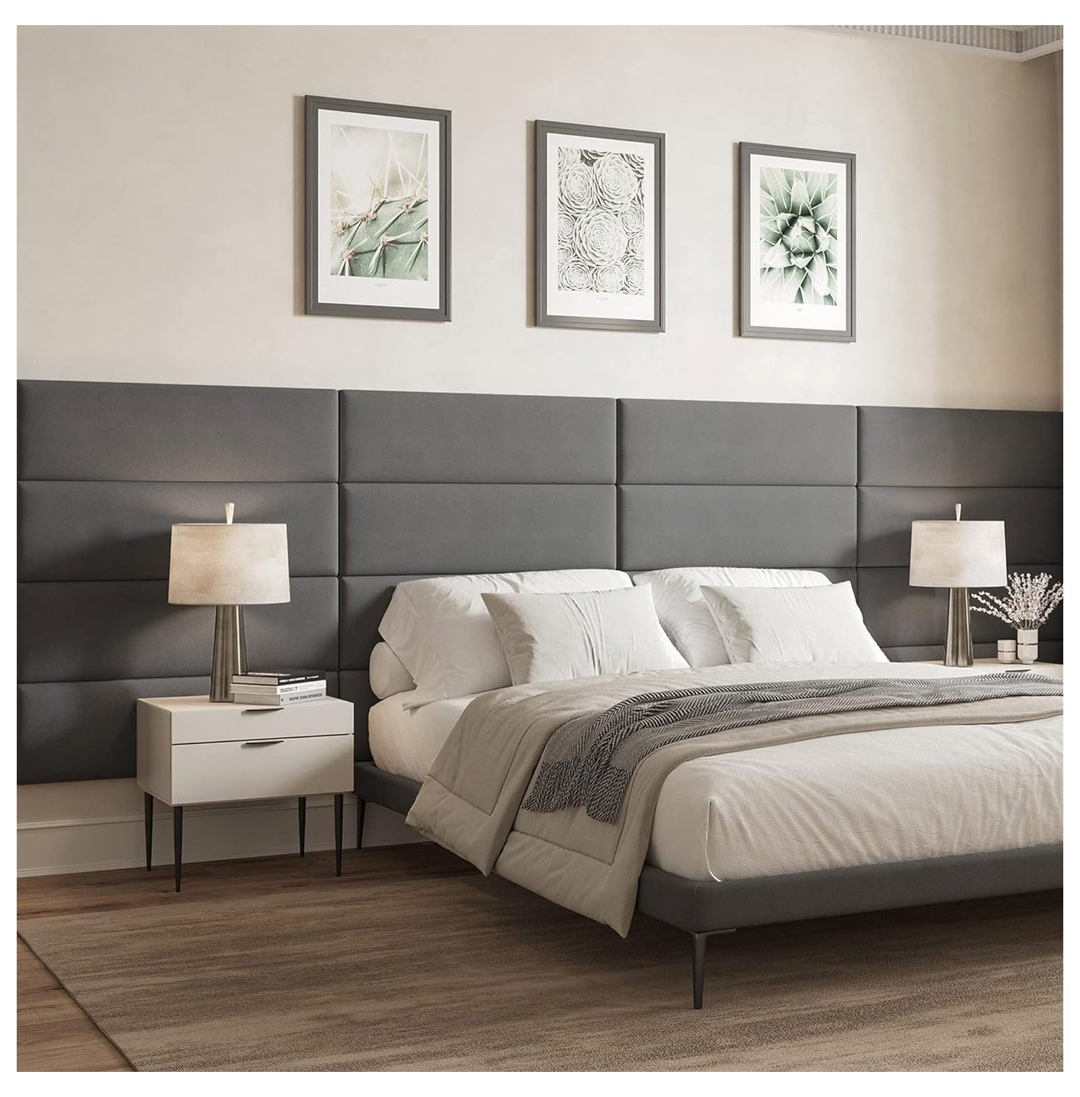 BULYAXIA Upholstered Wall Panels, , Single, or Queen Size Wall Mounted