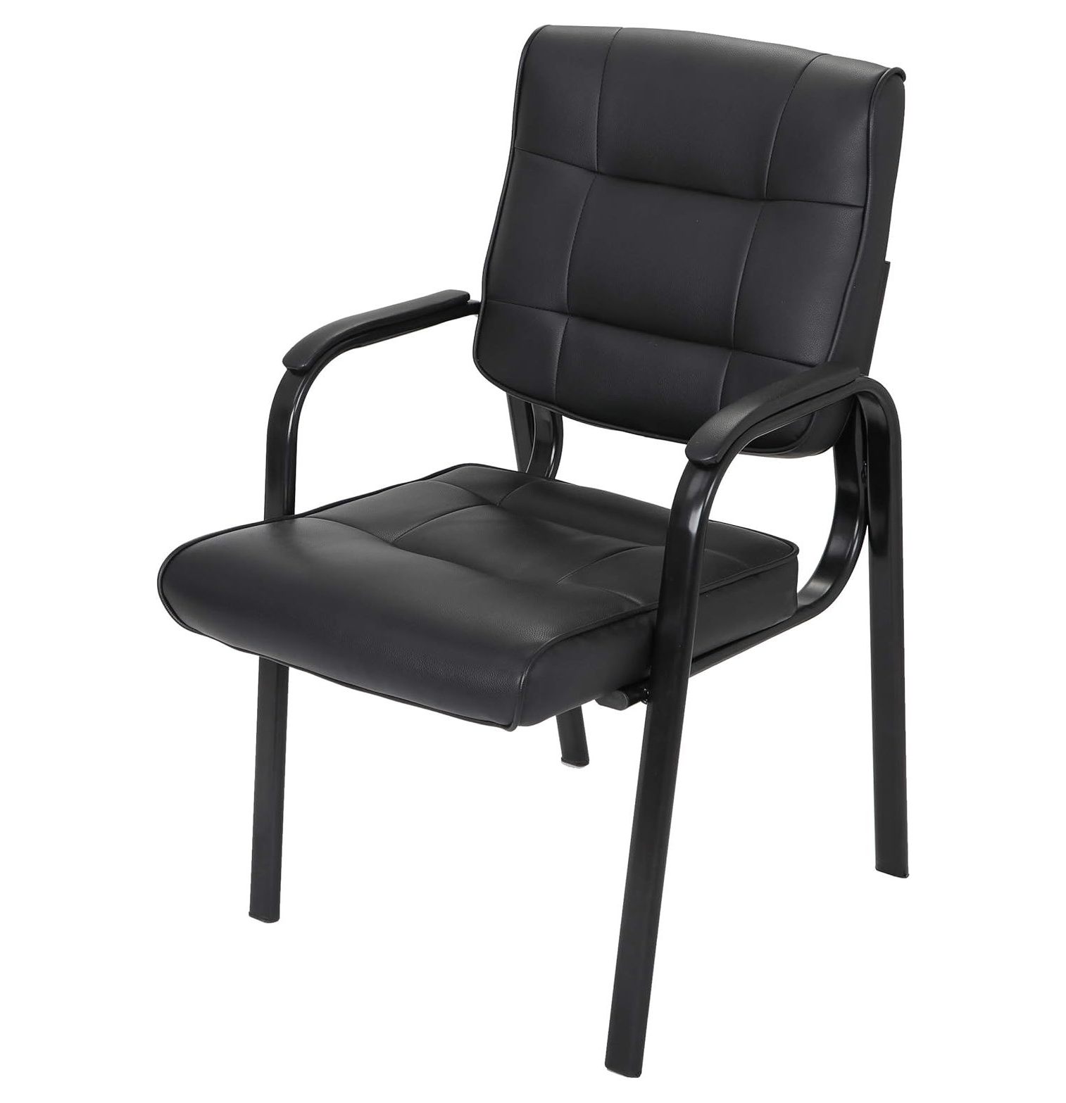 BULYAXIA Waiting Room Chair&Office Reception Chair,Classic Bonded Leather Office Desk Guest