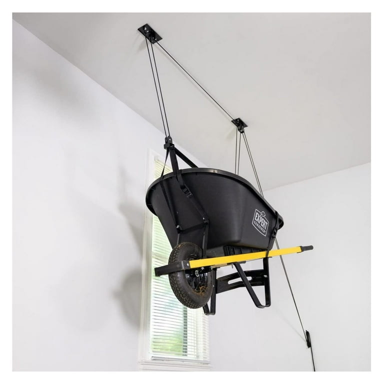 BULYAXIA Wheelbarrow Ceiling Hoist Essential Garage Storage Pulley System 8 ft 10 ft Ceiling Walmart