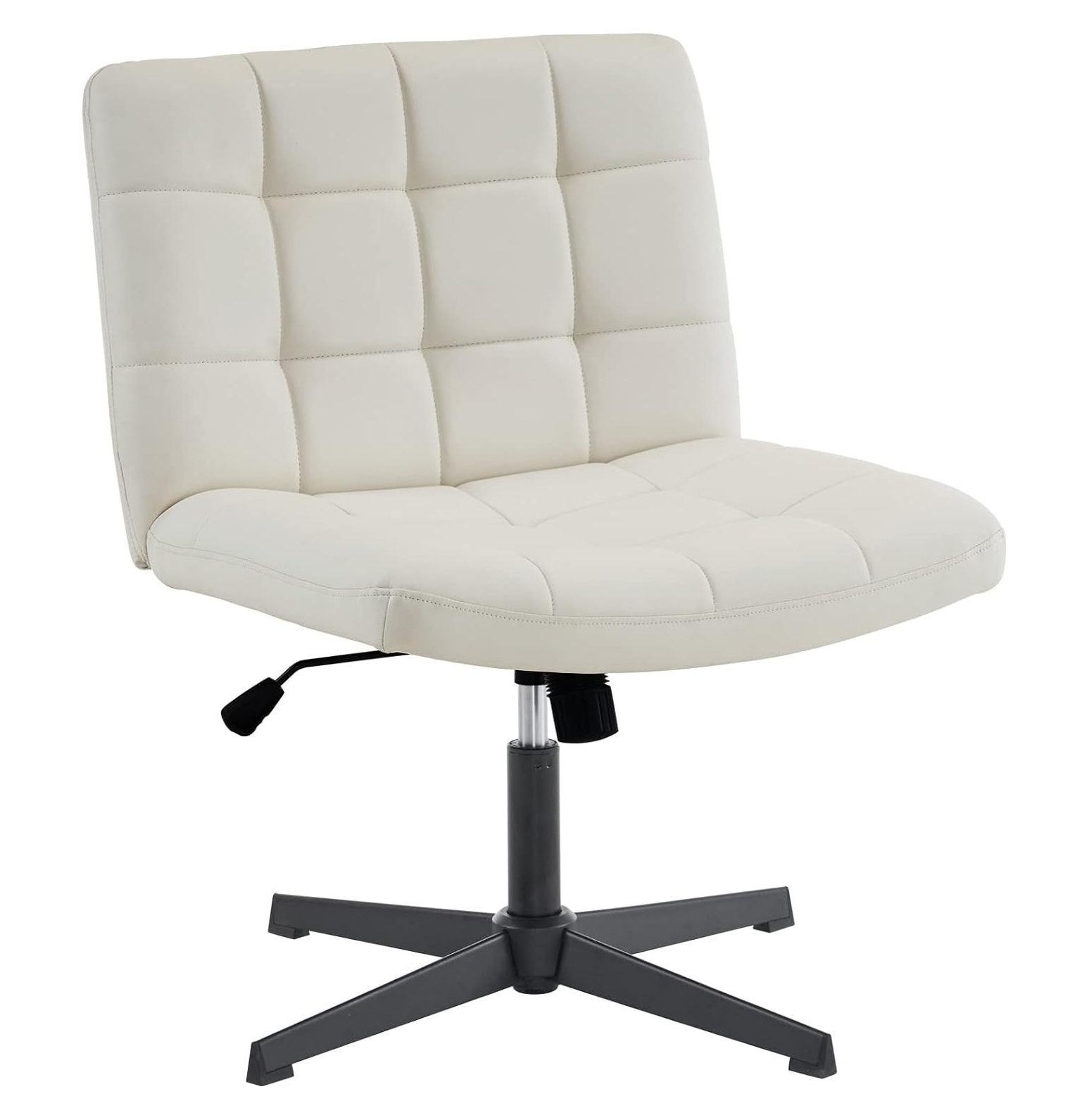 BULYAXIA Wide Armless Office Desk Chair Back Criss Cross Chair for