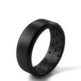 thumbnail image 1 of BULZi Wedding Bands, Massaging Comfort Fit Silicone Ring with Airflow, Men’s and Women’s Beveled Edge Design, 1 of 7
