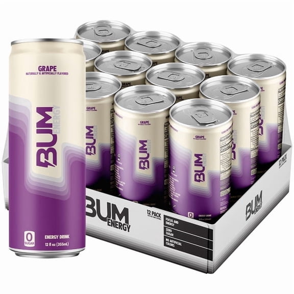 BUM Energy Grape Energy Drink 12 fl oz PACK 12