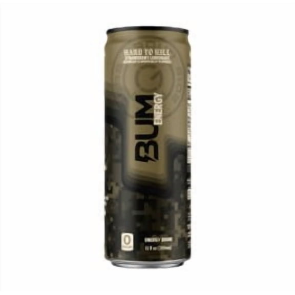 Bum Energy Hard to Kill GBRS (Strawberry Lemonade) Energy Drink, 112 mg Natural Caffeine, 12 fl oz Can