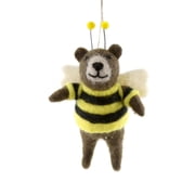 BUMBLE BEAR In Honey Bee Felt Costume Christmas Ornament by Cody Foster