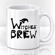 BUMBLE THE BEE Witches Brew Halloween Coffee Mug, 11 oz. White Ceramic Design