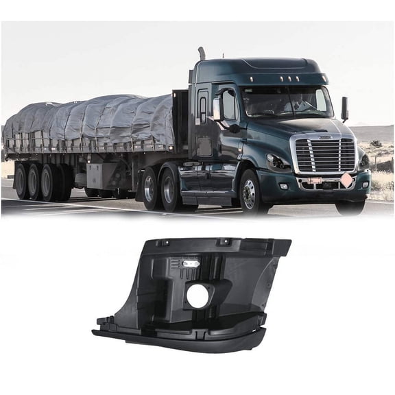 Heavy Duty Left hand Bumper Bumper End Compatible w/ Freightliner Cascadia 2008-2017 - Bumper Cover Reinforcement Replaces Z21-28619-002, Wabco 20895, Freightliner 2127301004