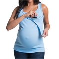 thumbnail image 1 of BUN 100% Cotton Maternity / Nursing Tank #B7007,XL 14-16,Sky, 1 of 1