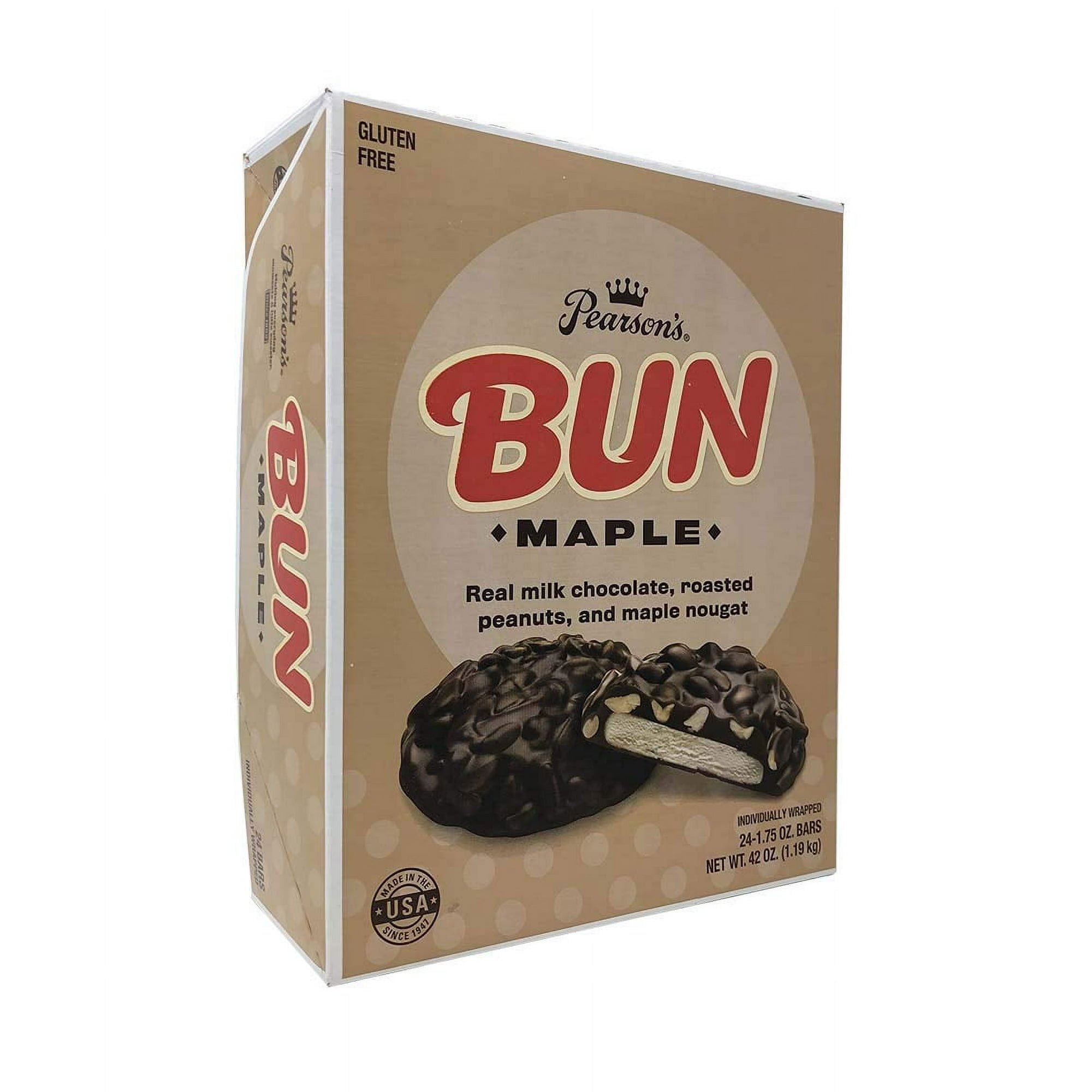 Pearson's Maple BUN Cluster .. Bar | Roasted Peanuts, .. Real Milk ...