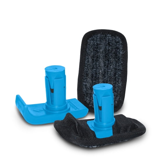 BUNDLE: Top Glides FlexFit Universal Ski Glides with GlidePads (Light Blue)