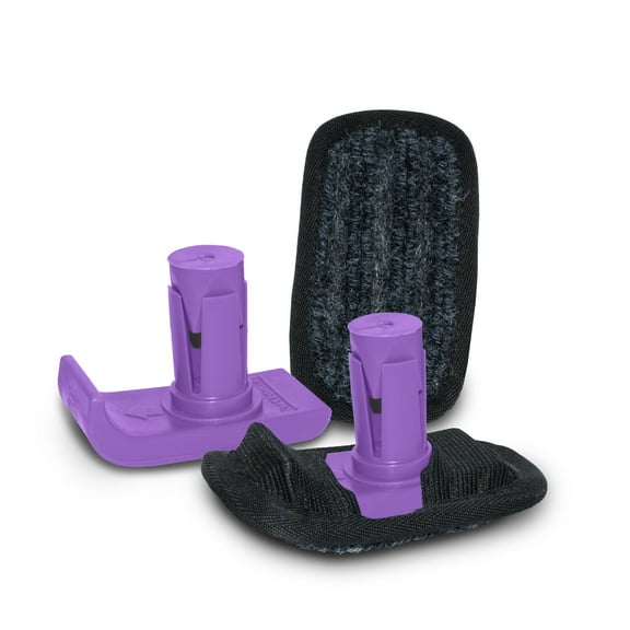 BUNDLE: Top Glides FlexFit Universal Ski Glides with GlidePads (Purple)