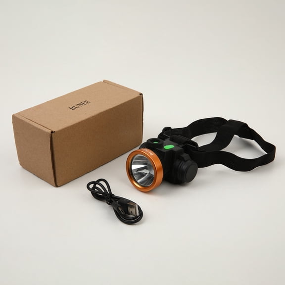 BUNEE Headlamp 1800 Lumen Rechargeable Head lamp IP65 Waterproof Headlights for Adults Outdoors Camping