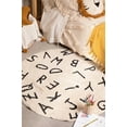 thumbnail image 1 of BUNGALOWANDBEYOND Alphabetical Rugs | Tufted Rug | Round Rug | Hand Made Bohemian Tufted Rugs For Kids | Kids Area Rug | Nursery Rug | Play Area Rug | Kids Rug | 5.11 ft Diameter, 1 of 4