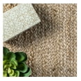 thumbnail image 1 of BUNGALOWANDBEYOND Scalloped Jute Braided Rug | Jute Runner, Jute Natural Rug, Bohemian Rug, Jute Scalloped Rug, scalloped doormat, scallop jute runner (5x7.10 Ft), 1 of 8