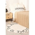 thumbnail image 1 of BUNGALOWANDBEYOND Welcome Tufted Rug | Quotes Rugs | Customized Rug | Kids Room Rug | Play Area Rug | Nursery Rug | Soft Cozy Rug | Cute Floor Rug | Kids Rug | 4.3 ft Diameter, 1 of 5