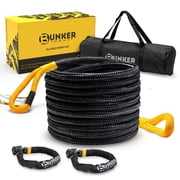 BUNKER INDUST 1" 30ft Kinetic Recovery Rope with 2 Soft Shackles Kit, Kinetic Recovery Tow Rope Snatch Strap Off Road Recovery Kit for UTV, ATV, Truck, Car, Jeep, Tractor