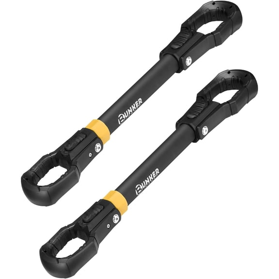 BUNKER INDUST 2 PCS E Bike Adapter Bar Fits Up to 100lbs for E Bike Rack, Adjustable Aluminum Bike Crossbar with Rubber Hooks, Adapt Diverse Bike Frames, Women's BMX & Non-Standard Frames
