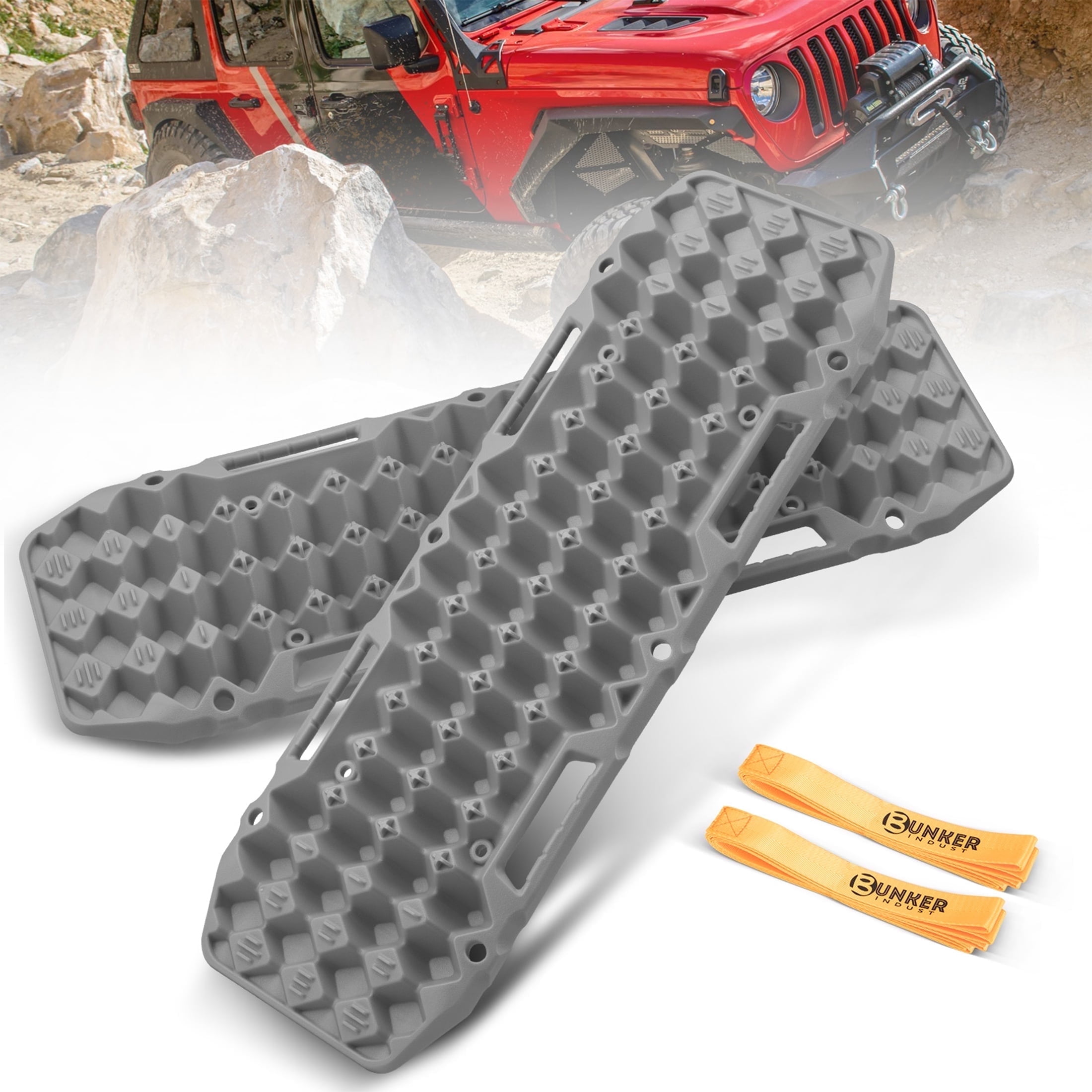 Mud Ramp BUNKER INDUST Off Road Traction Boards, Pair Recovery Tracks Traction ...