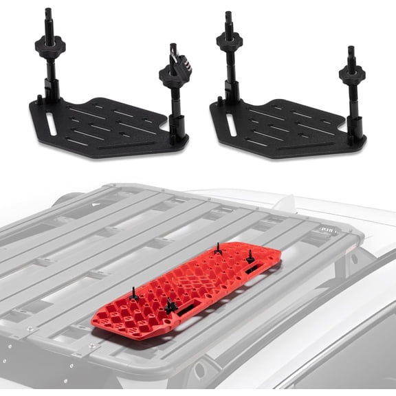 BUNKER INDUST Recovery Boards Mounting Kit, Only Fit for Bunker Traction Boards (Gen 7, 9, 10, 11), Bracket for Rooftop Platform with Lock ( Only for 2 Boards)