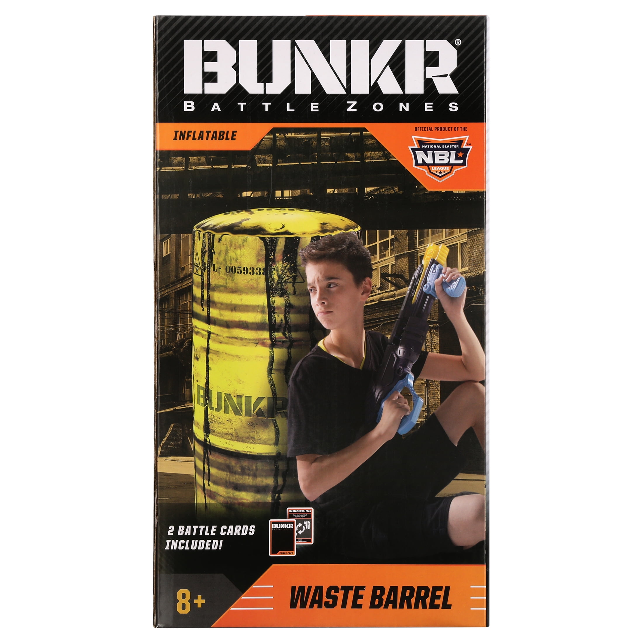 BUNKR BATTLE ZONES 15" Waste Barrel Traffic Barrier