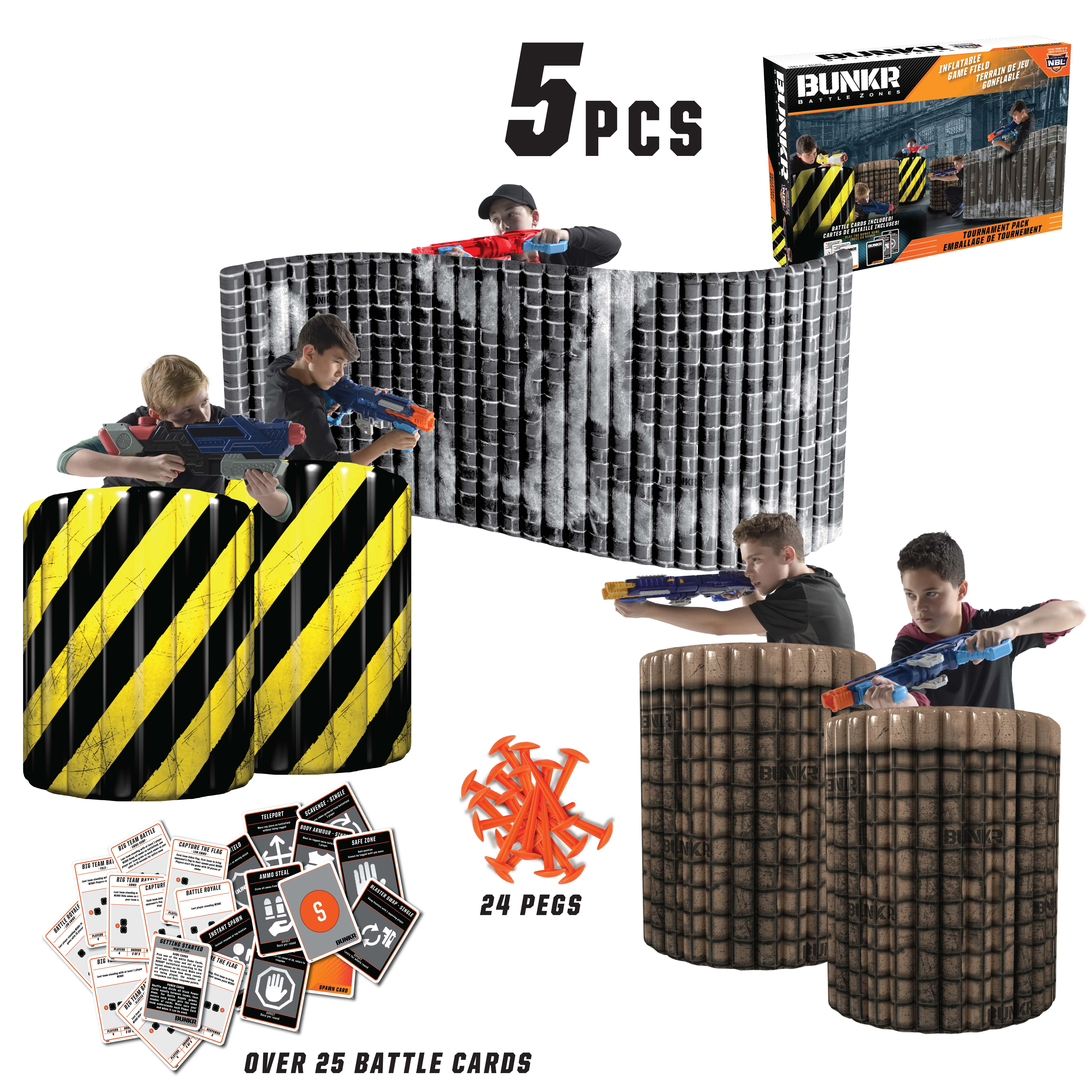 mynte forretning accelerator BUNKR Build Your Own Battlezone Inflatable City Zone Tournament 5 Piece  Pack. (Compatible with Nerf, Laser X, X shot and Boom co Battles) -  Walmart.com