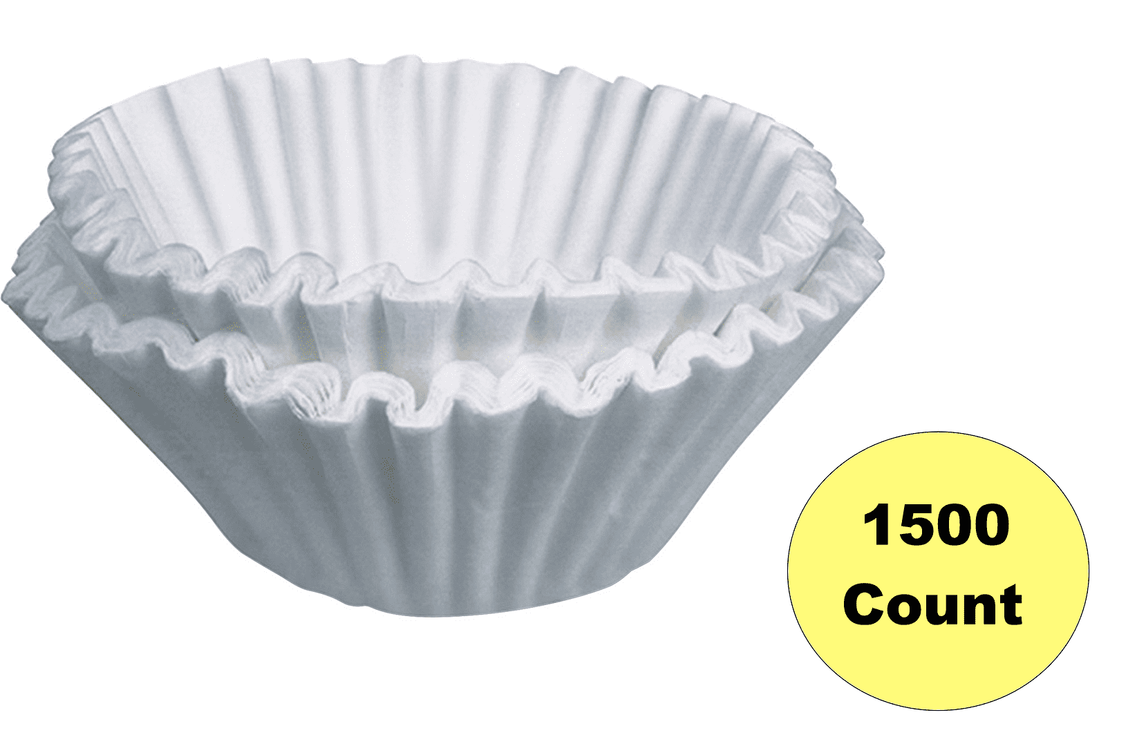 BUNN, BCF250,Commercial Coffee Filters, 1500 Count/ Box, White (6  