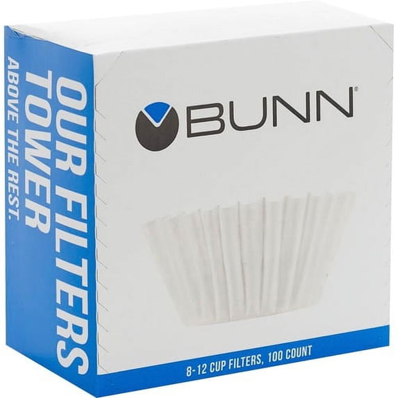 BUNN Home Brewer Coffee Filters - 100 / Pack - White | Bundle of 10 Packs